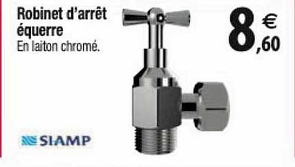 robinet d'arrêt équerre siamp