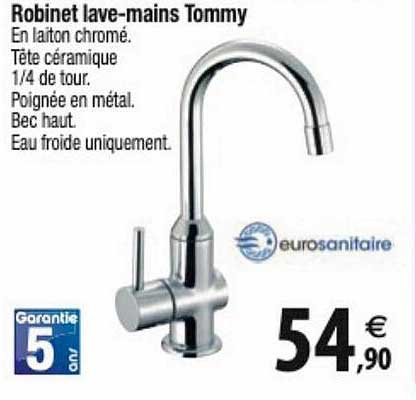robinet lave-mains tommy eurosanitaire