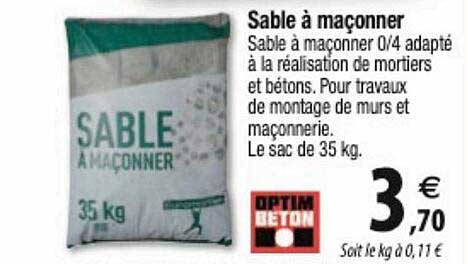 sable à maçonner