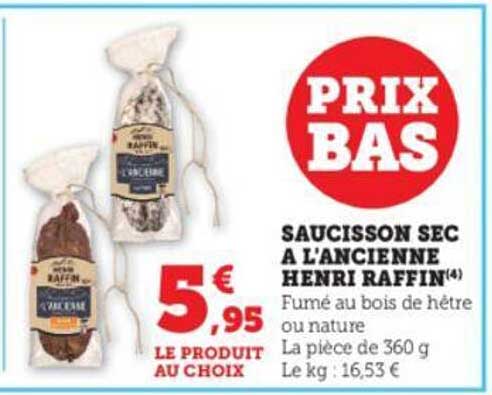 saucisson sec à l'ancienne henri raffin