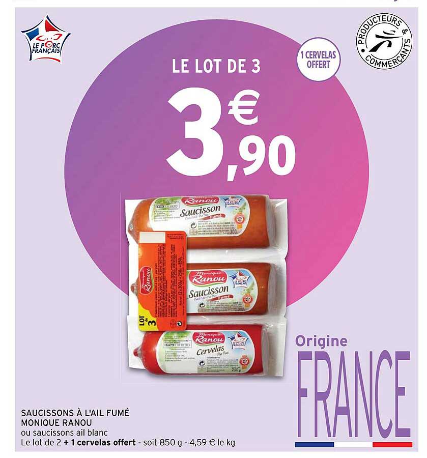 saucissons à l'ail fumé monique ranou