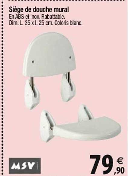 Siège De Douche Mural Msv
