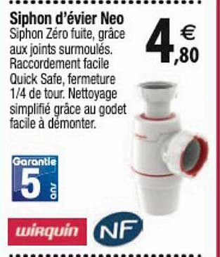 siphon d'évier neo wirquin