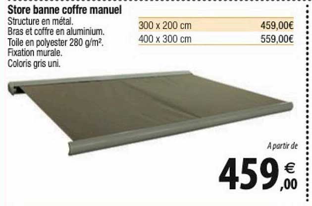 store banne coffre manuel