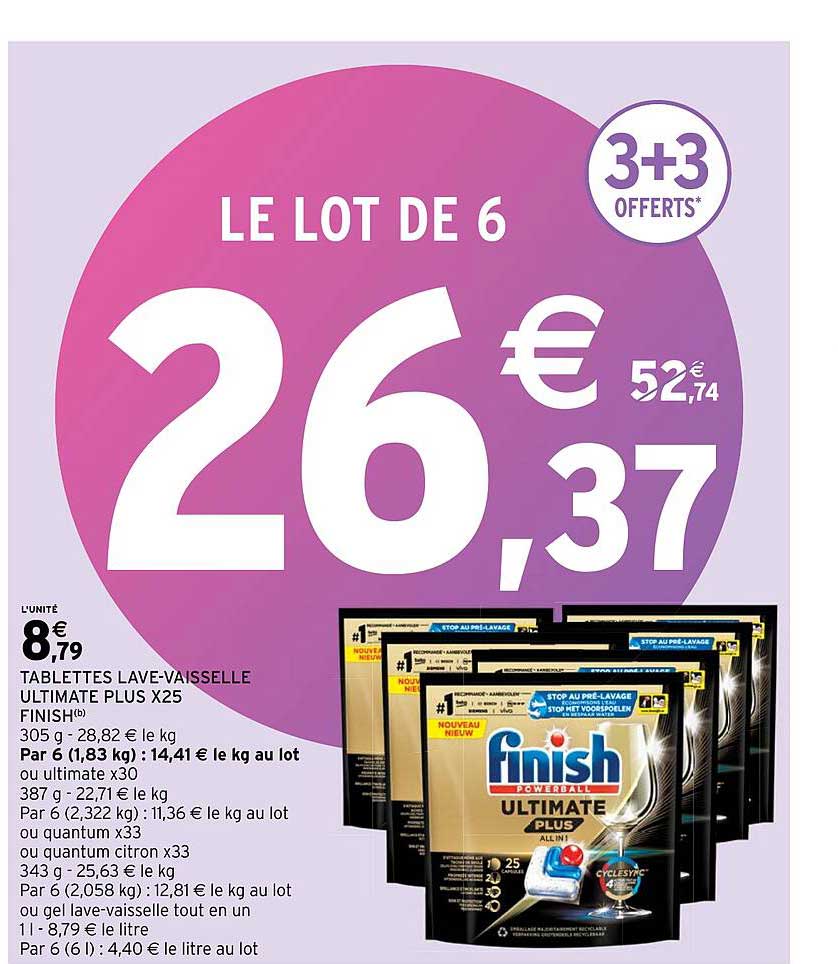 tablettes lave-vaisselle ultimate plus x25 finish