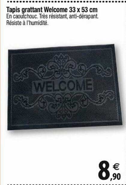 tapis grattant welcom 33 x 53 cm