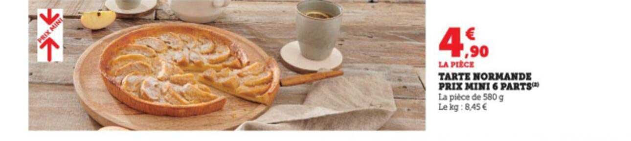 tarte normande prix mini 6 parts