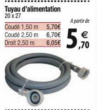 tuyau d'alimentation