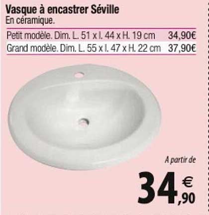 vasque à encastrer séville