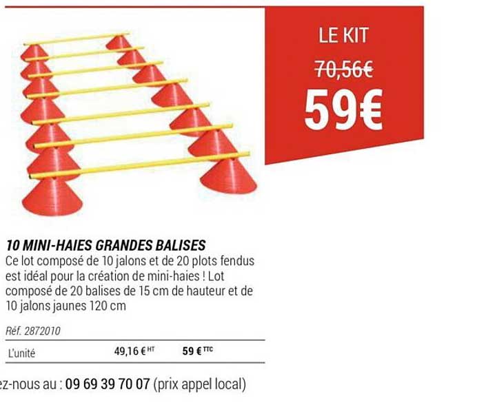 10 mini-haies grandes balises