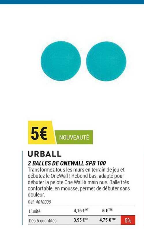 2 balles de onewall spb 100 urball