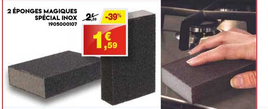 2 eponges magiques special inox