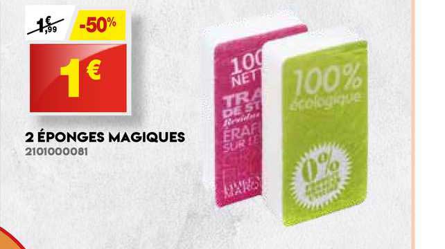 2 eponges magiques