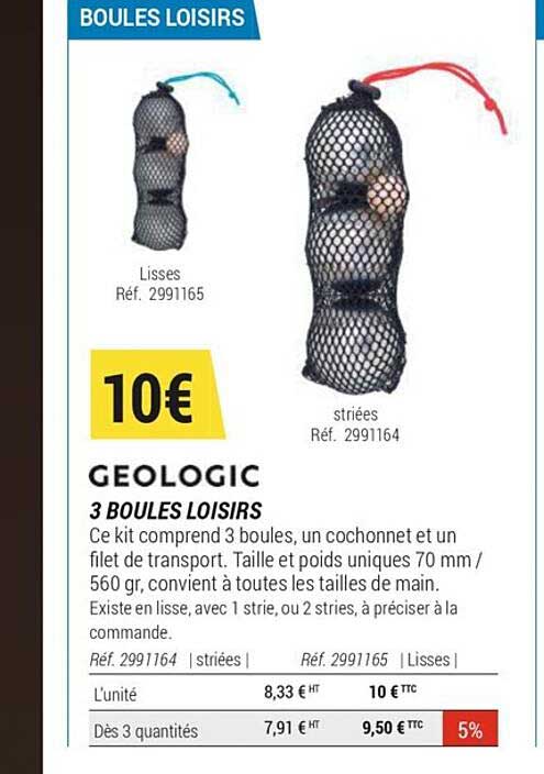 3 Boules Loisirs Géologic