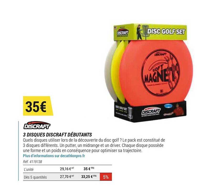 3 disques discraft débutants