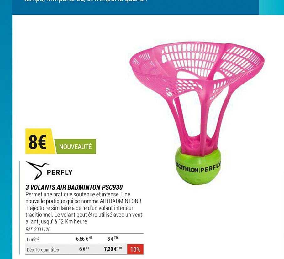 3 volants air badminton psc930 perfly