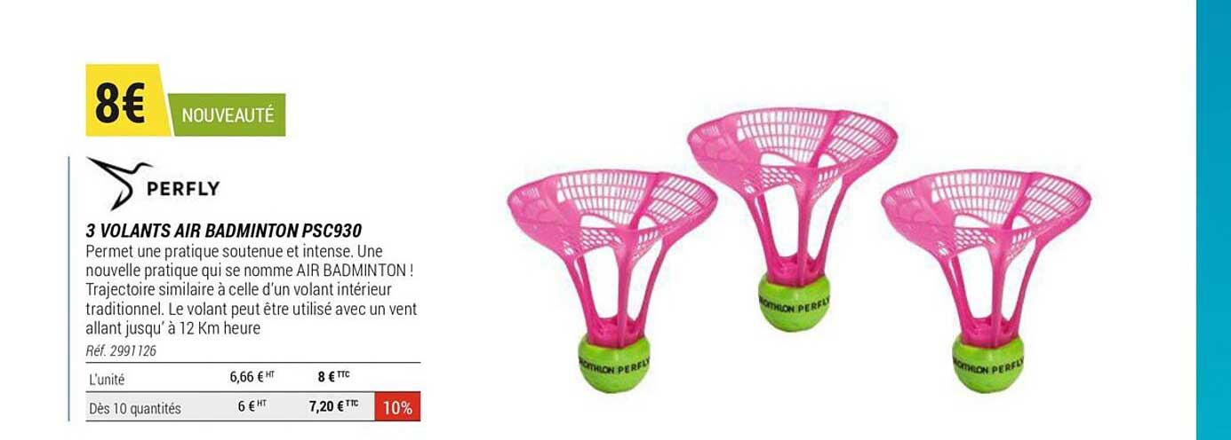 3 volants air badminton psc930 perfly