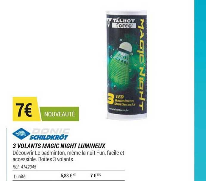 3 volants magic night lumineux