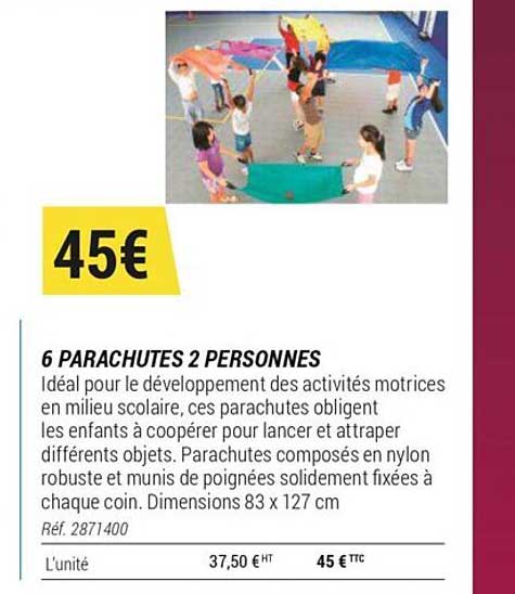 6 Parachutes 2 Personnes