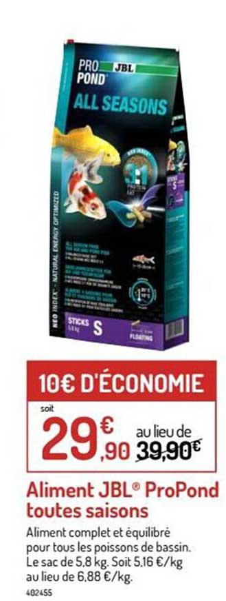 aliment jbl propond toutes saisons