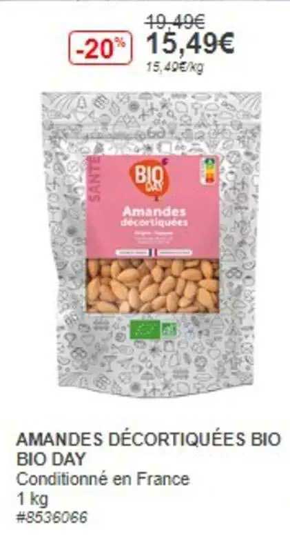 amandes decortiquees bio bio day