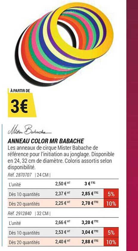 anneau color mr babache