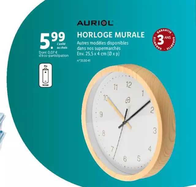 Auriol Horloge Murale