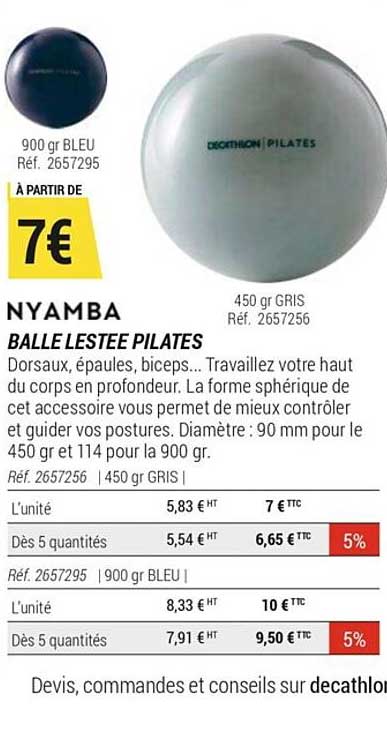 balle lestée pilates nyamba