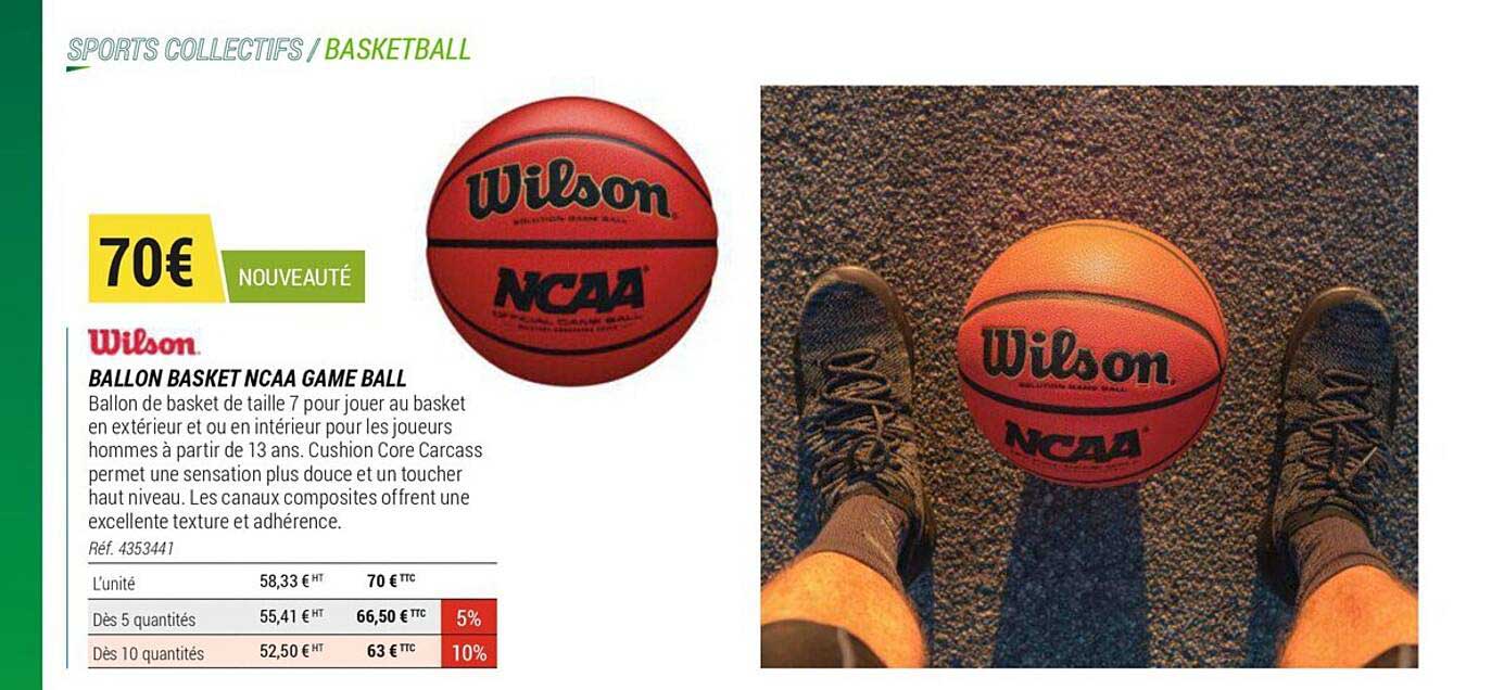 ballon basket ncaa game ball wilson