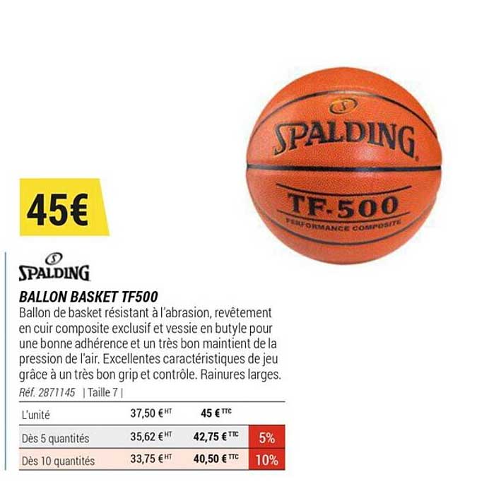 Ballon Basket Tf500 Spalding