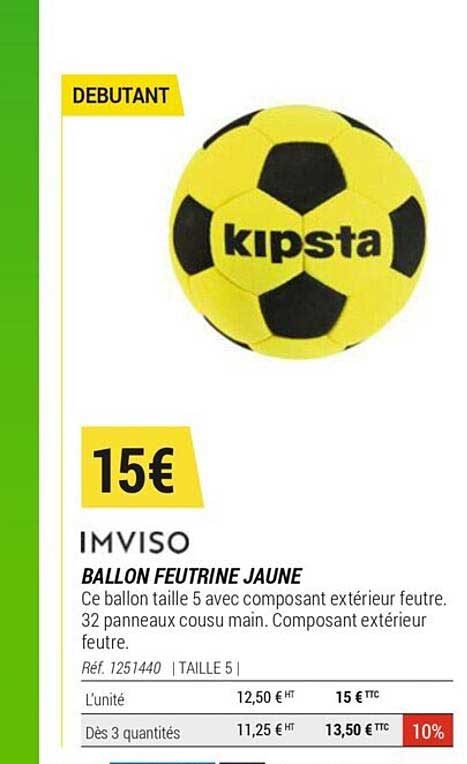 Ballon Feutrine Jaune Imviso