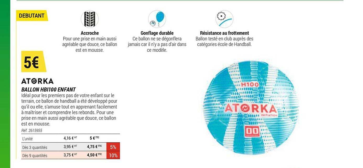 ballon hbi100 enfant atorka