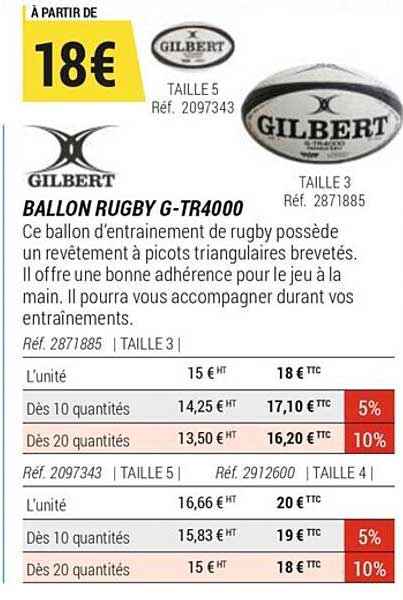 Ballon Rugby G-Tr4000