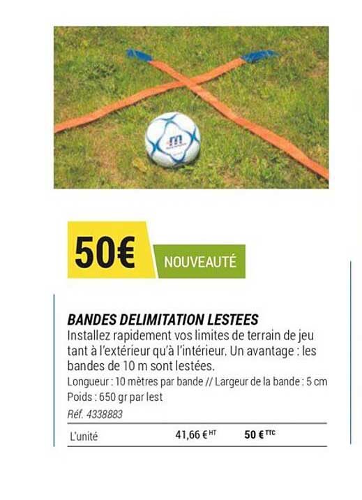 bandes délimitation lestées