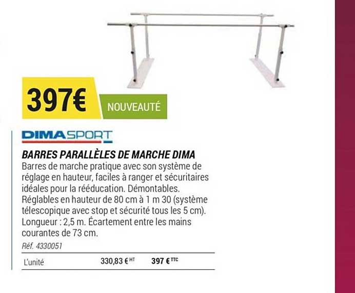 barres parallèles de marche dima
