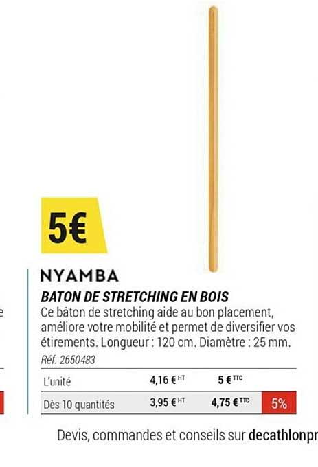 bâton de stretching en bois nyamba