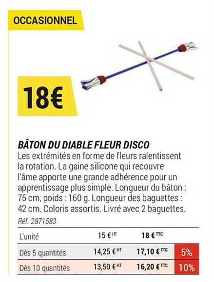 bâton du diable fleur disco