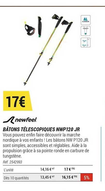bâtons télescopiques nwp120 jr newfeel