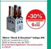 bière "deck & donchue" indigo ipa