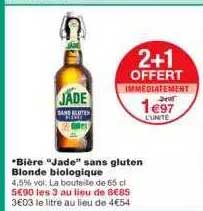 Bière "jade" Sans Gluten Blonde Biologique