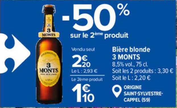bière blonde 3 monts