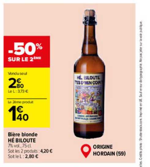bière blonde hé biloute
