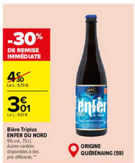 bière triplus enfer du nord