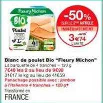blanc de poulet bio "fleury michon"