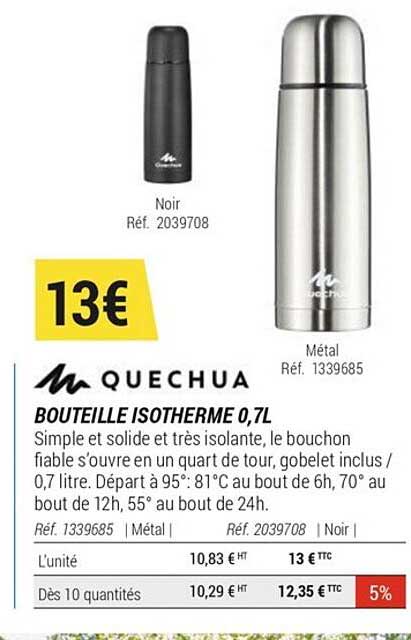 bouteille isotherme 0,7l quechua