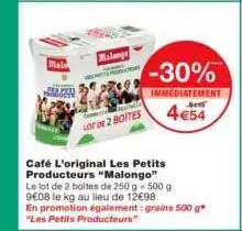 Café L'original Les Petits Producteurs "malongo"