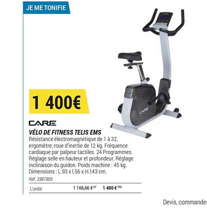 care vélo de fitness telis ems