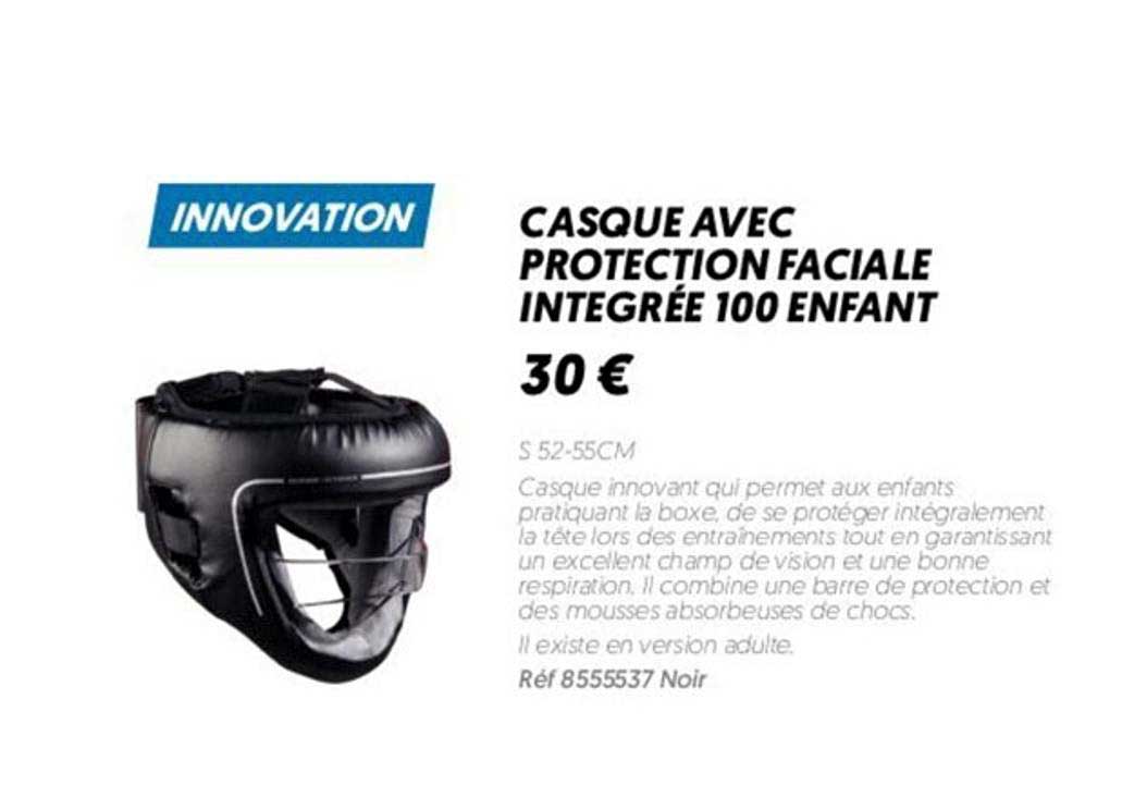 casque avec protection faciale intégrée 100 enfant