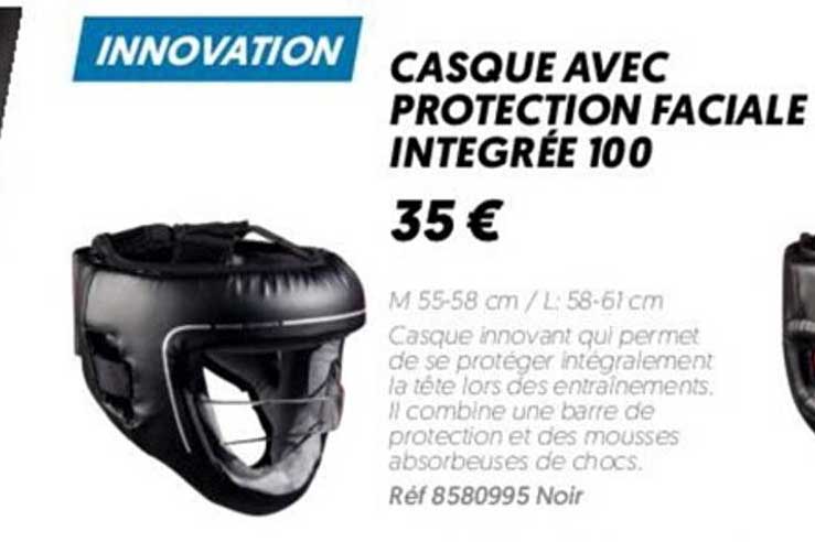 casque avec protection faciale intégrée 100