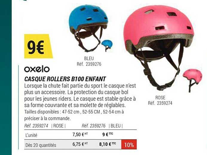 casque rollers b100 enfant oxelo